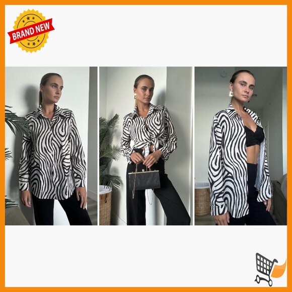 Floral Print Long Sleeve Button Down Blouse Business Casual Work Top - Picture 7 of 7